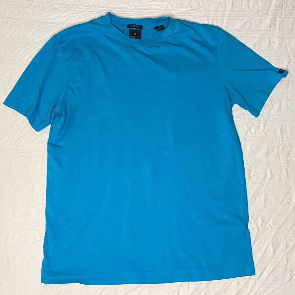Scotch & Soda Men's Blue Crew Neck T-shirt, Medium